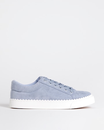 Janey Scalloped Edge Lace Up Trainer - Extra Wide Fit (EEE)