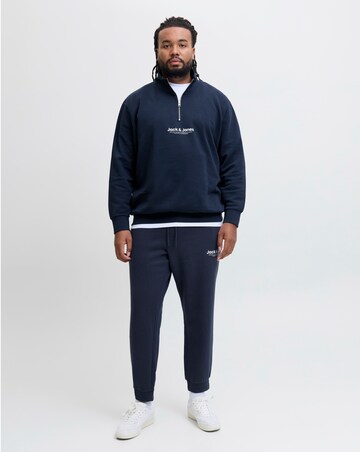 Jack & Jones Versterbro Logo 1/4 Zip Sweat & Jogger - Navy