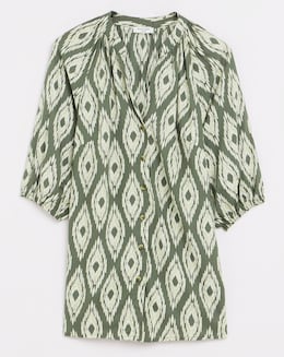 Button Through Printed Blouse