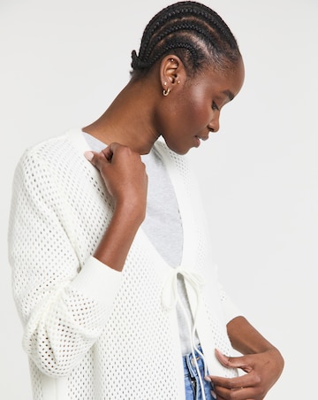 Simply Be Cream Crochet Maxi Cardigan