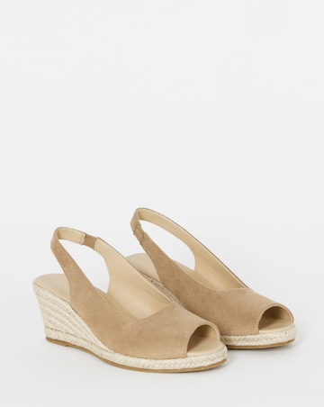 Marlow Peep Toe Espadrille Wedge With Slingback - Extra Wide Fit (EEE)