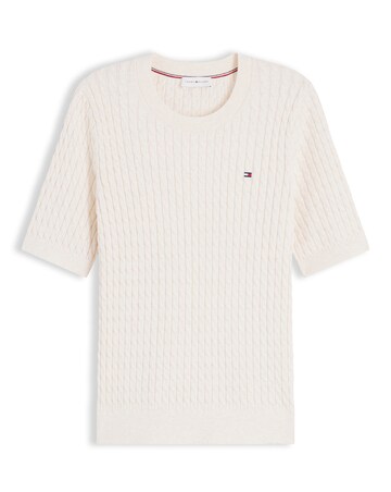 Tommy Hilfiger Cable Knit Short Sleeve Sweater