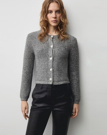 Mango Chunky Knit Jacket With Buttons