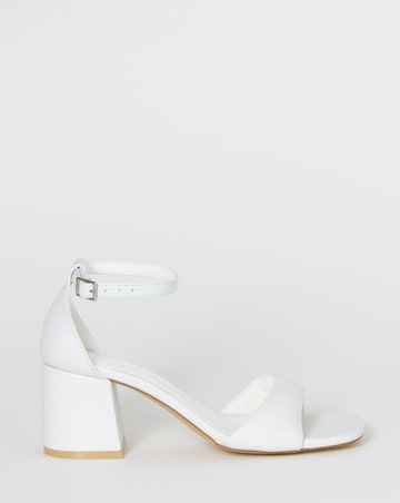 Coco Barely There Block Heel Sandals - Wide Fit (E)
