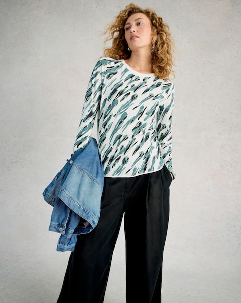 White Stuff Clara Long Sleeve Crew Neck T-Shirt