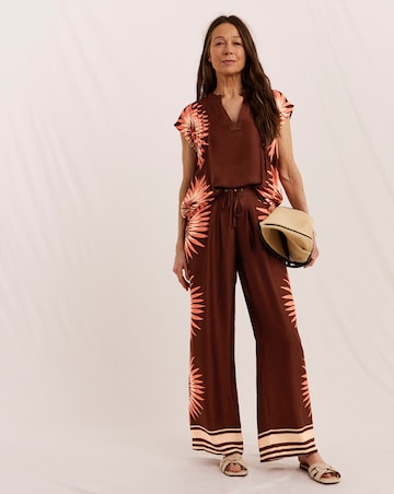 Julipa Pintuck Printed Co-ord Top