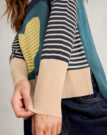 White Stuff Olive Heart Jumper