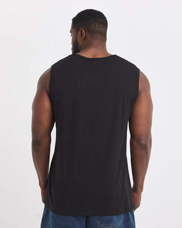 Jack & Jones Logo Slub Vest - Black
