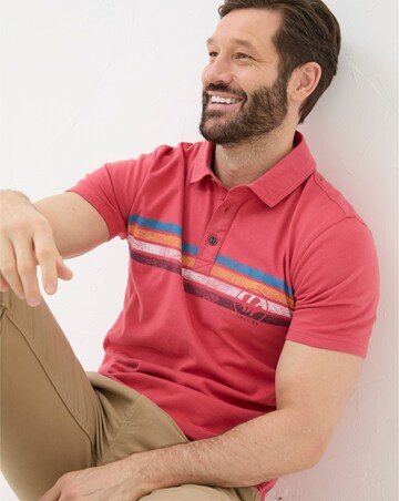 FatFace Chest Stripe Printed Polo