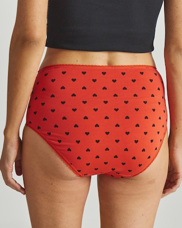 Pretty Secrets (4 Pack) Lace Top Cotton Full Fit Brief Knickers