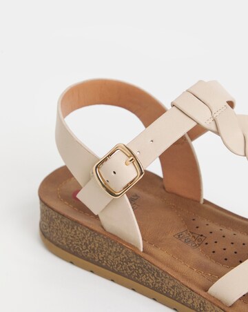 Heavenly Feet Hay Braided Strap Sandals - Wide Fit (E)