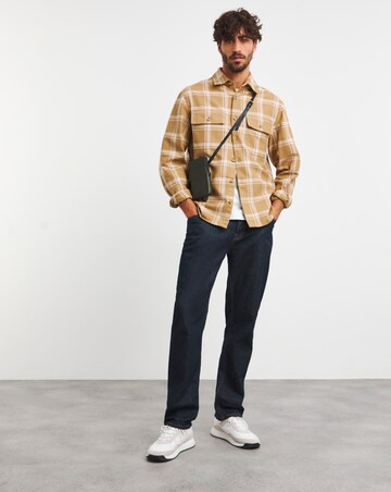 BOSS Beige Checked Overshirt