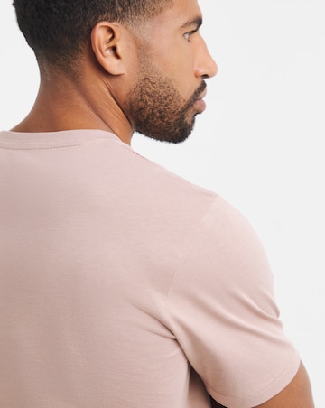 Pure Cotton Crew Neck T-Shirt Long - Pink