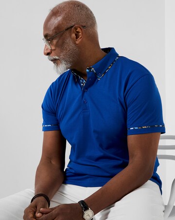 Joe Browns Dapper Double Collar Polo - Cobalt