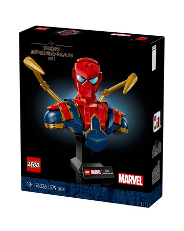 LEGO Marvel Iron Spider-Man Bust Collectible Adult Building Set 76326