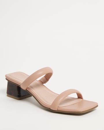 Tortoise Heel Mule Sandal EEE Fit