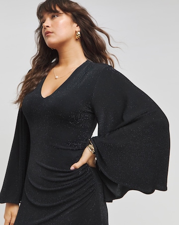 Flounce London Sparkle Metallic Jersey Maxi Dress