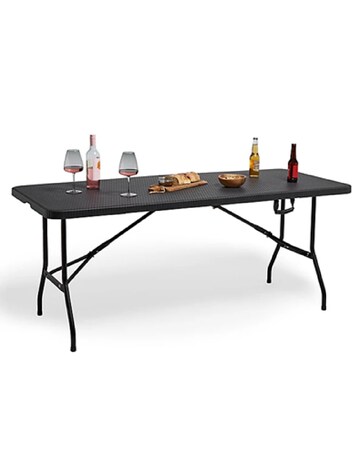 VonHaus Rimini Faux Rattan Folding Garden Table