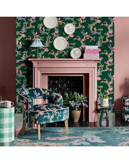 Cath Kidston Birds &amp; Berries Emerald Wallpaper