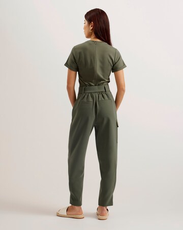Ted Baker Graciej High Waisted Belted Tapered Cargo Jumpsuit