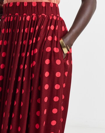 Printed Crinkle Maxi Skirt