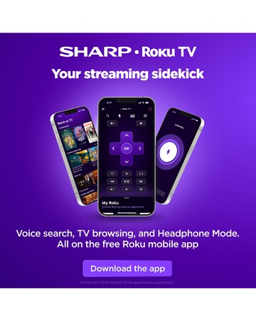 Sharp 1T-C32HD2225KB 32in Smart HD Roku Freely LED TV
