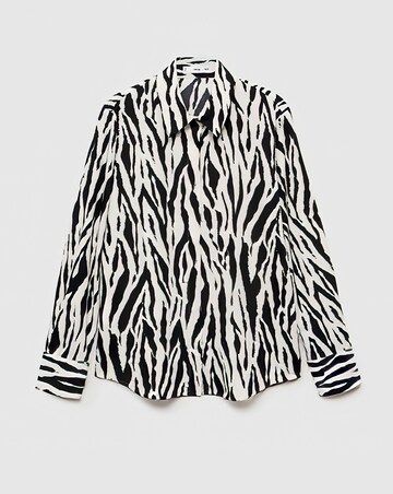 Mango Zebra Printed Flowy Shirt