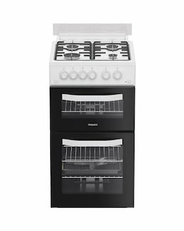 Hotpoint HDG5GCW 50cm Gas Double Cooker - White