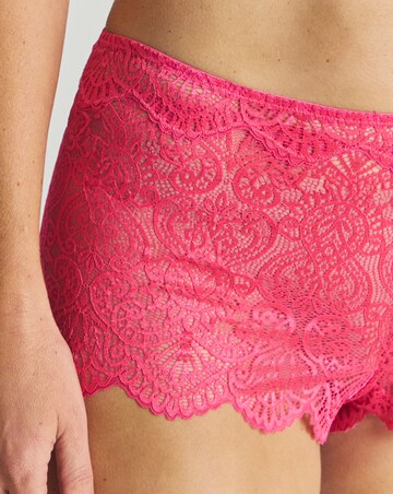 Pretty Secrets Mila Lace Short Knicker Pink