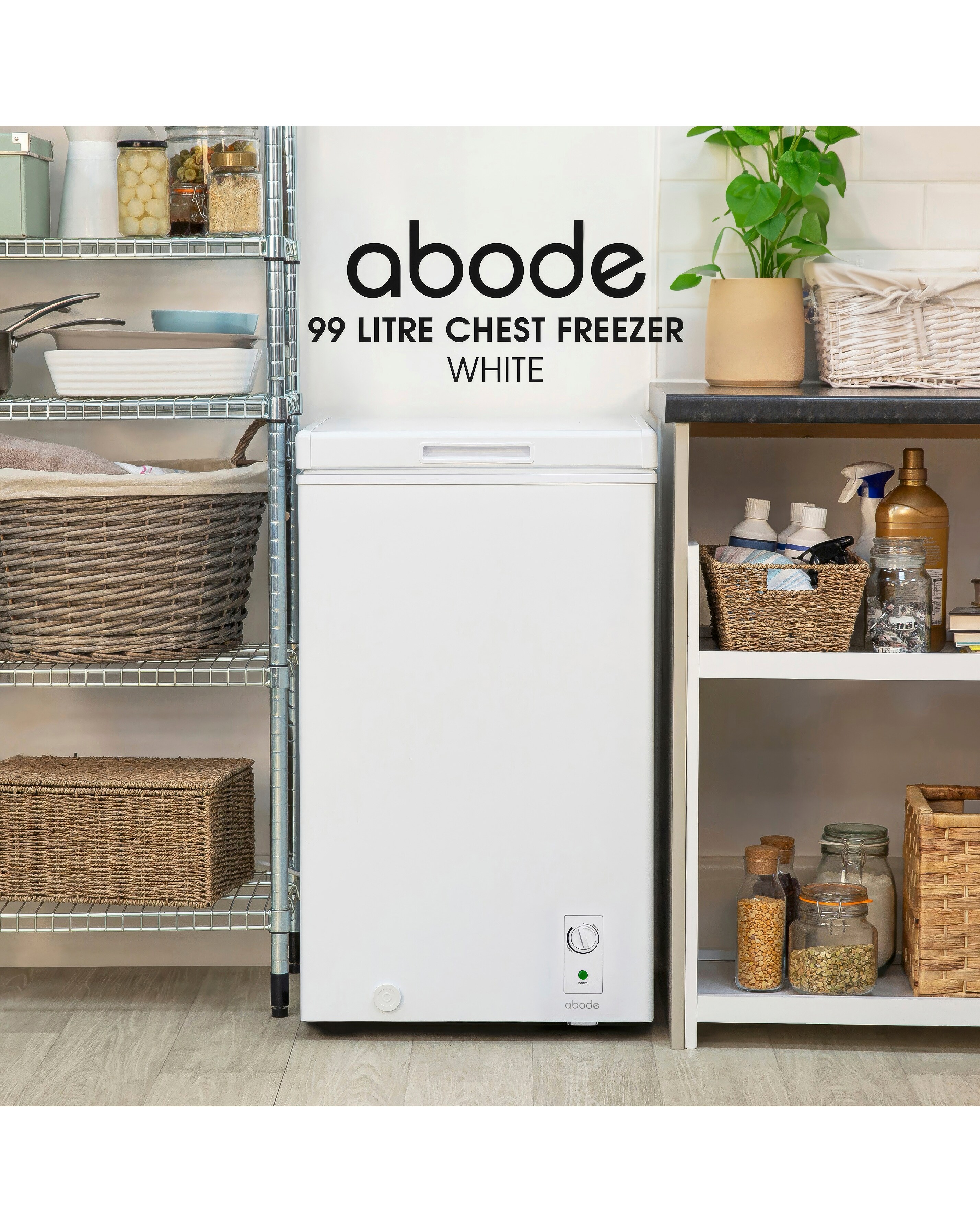 Abode A99CF0E1W Chest Freezer 99L - White | Ambrose Wilson