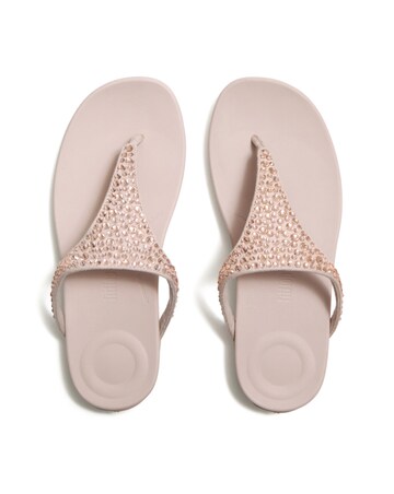 FitFlop Rose Solay Mixed-Crystal Toe-Post Sandals - Standard Fit (D)