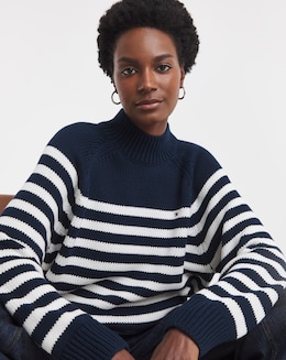 Tommy Hilfiger Coton Blend Mock Neck Long Sleeve Sweater