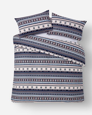 Laurie Fairisle Brushed Cotton Duvet Cover Set