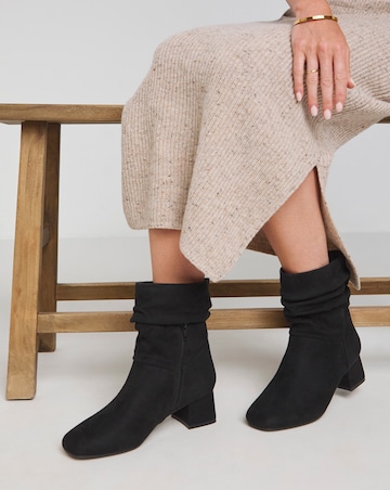 Brie Heeled Slouch Boots - Extra Wide Fit (EEE)