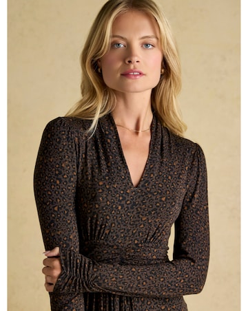 Joules Mina Jersey Animal Print Dress