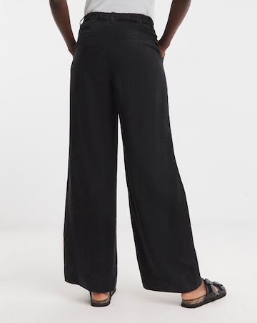 Black Wide Leg Lyocell Jeans