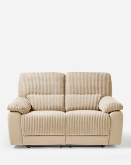 Harlow Fabric/Faux Leather Recliner 2 Seater Sofa