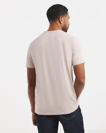 V Neck T-Shirt Long - Pink Marl