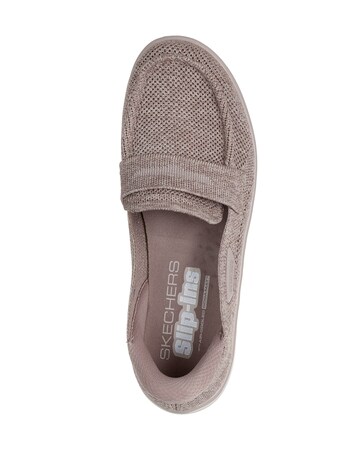 Skechers Taupe On-The-Go Flex Radiant Bonnie Slip In Loafers - Standard Fit (D)
