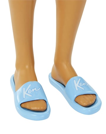 Barbie Ken Doll with Swim Trunks and Beach-Themed Accessories
