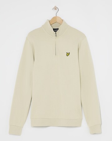 Lyle & Scott Loopback 1/4 Zip Sweat - Taupe