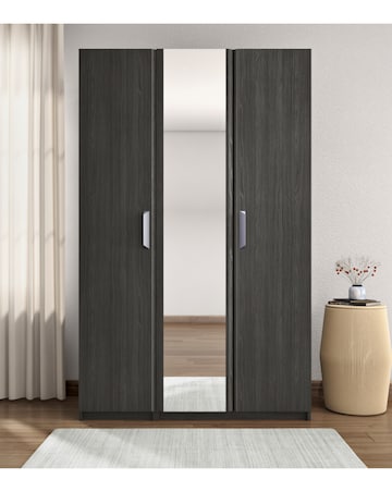 Lugo Assembled 4 Piece Bedroom Package (2xBedside, Wide Chest, 3 Door Wardrobe)