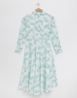 Joe Browns Holly Cotton Fern Print Midaxi Dress