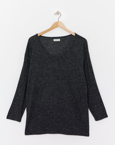 Soft Touch V-Neck Longline Top