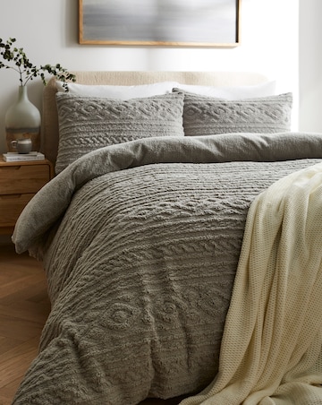 Pipin Cuddle Fleece Duvet Cover Set - Grey