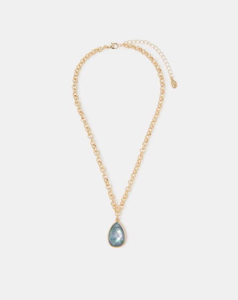 Accessorize Jewel Teardrop Pendant Necklace
