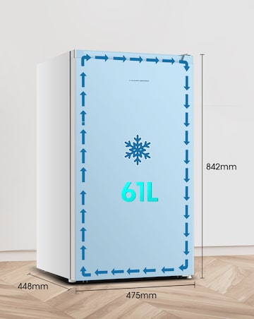 Fridgemaster MUZ4860E Under Counter Freezer - White E Rated 85 CM