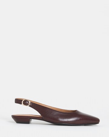 Reed Square Toe Leather Slingback Shoes - Extra Wide Fit (EEE)