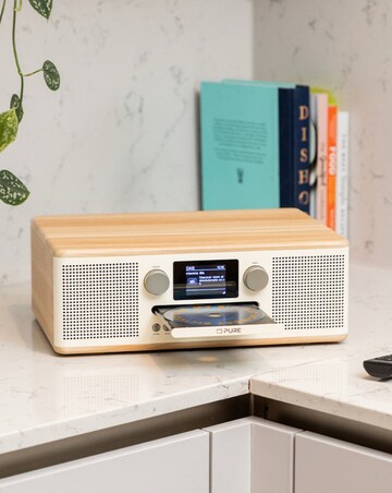 Pure Classic C D6 CD Player & Digital Radio White/Oak
