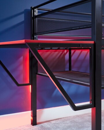 X Rocker Sanctum Mid Sleeper and Desk Gaming Combo - Black